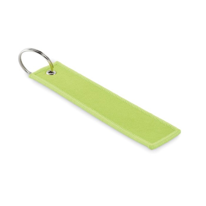 MO2463-68Takeoff Schluesselring Polyester Tag_ neon gruen
