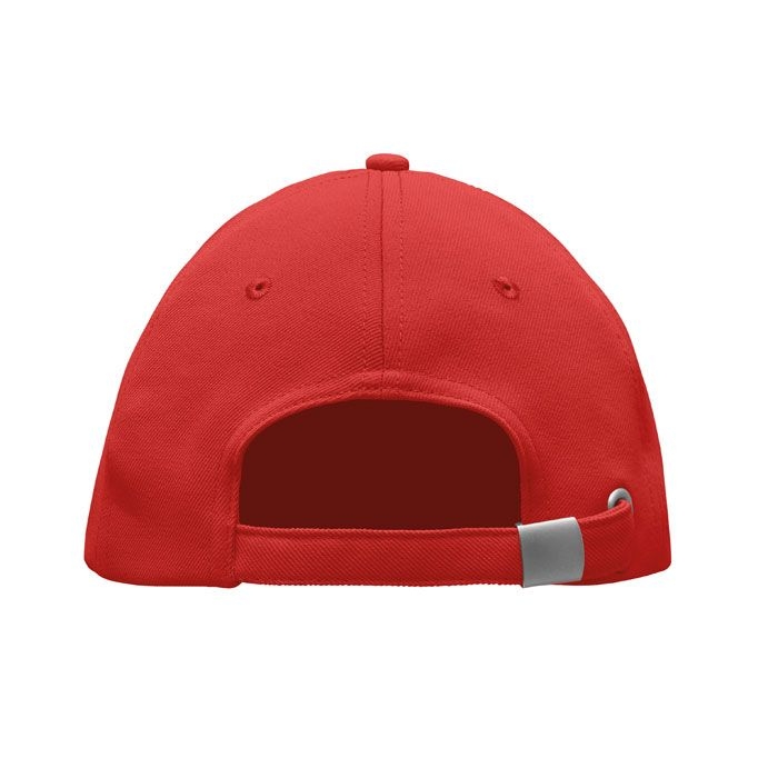 MO6831-05Senga RPET Baseball Kappe 5 Panels_ rot