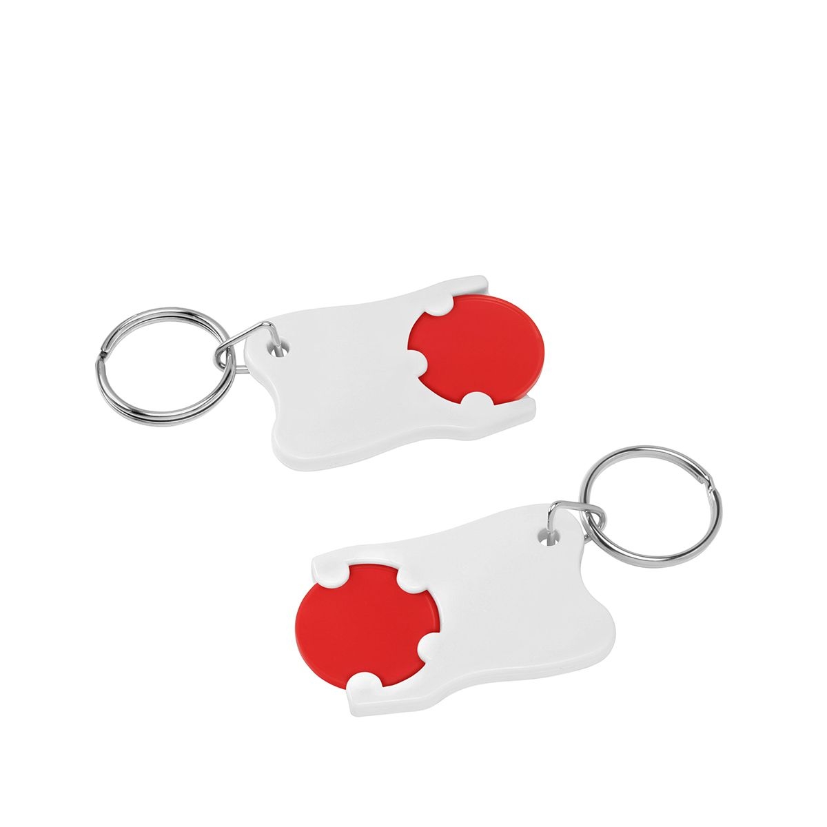 HE8287R-1-0Chiphalter mit 1€-Chip _Zahn_ rot_ weiss