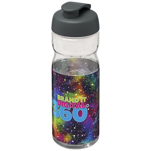 PF210436-18H2O Active® Base Tritan™ 650 ml Sportflasche mit Klappdeckel_ transparent klar_grau