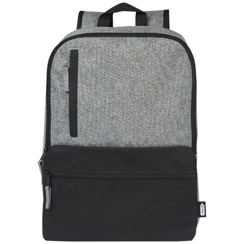 PF120655-1Reclaim 15_ GRS recycelter Laptop Rucksack 14 L_ schwarz_heather grau