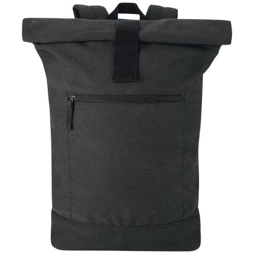 PF130123-3Recanvas 14” GRS recycelter Rolltop-Rucksack 16L_ schwarz