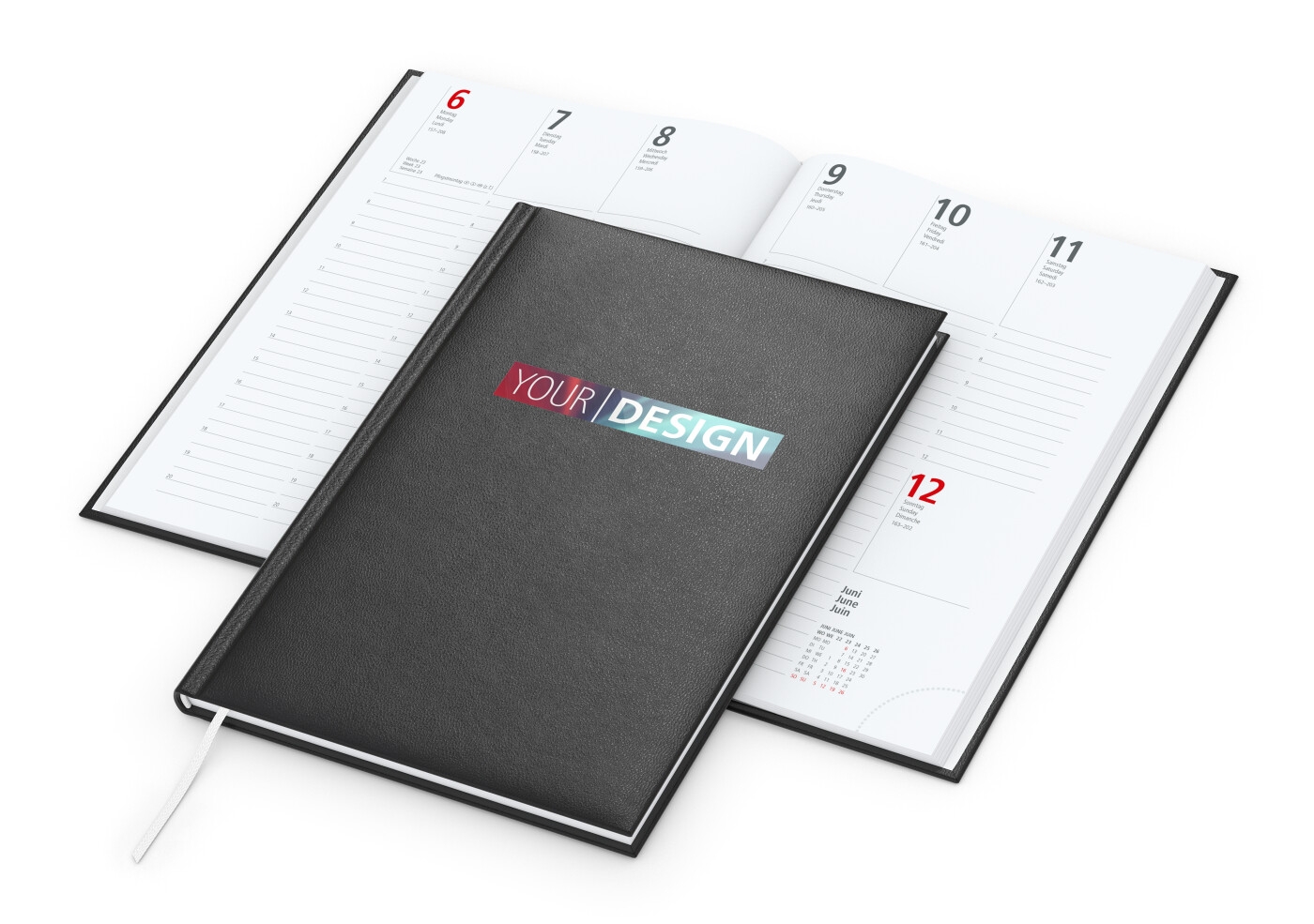 GE0068-SCWochenkalender Prestige_ schwarz