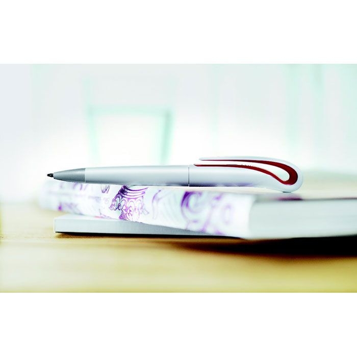 MO7793-05Whiteswan Kugelschreiber_ rot