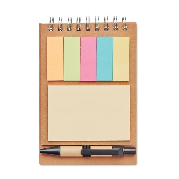 MO8107-13Multibook Notizbuch mit Klebezetteln_ beige