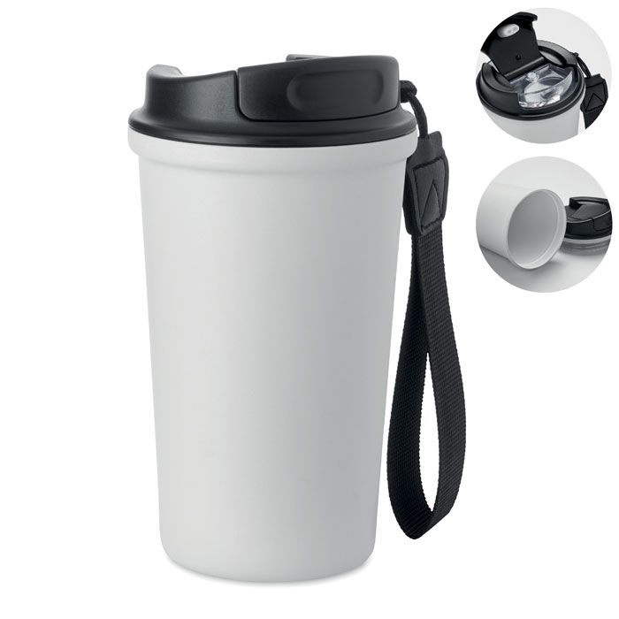 MO3156-06Nakano Becher recy. Edelstahl 400ml_ weiss