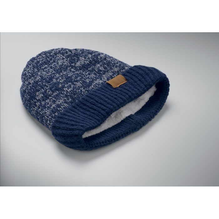 MO3221-04Puntos Beanie mit Buendchen_ blau