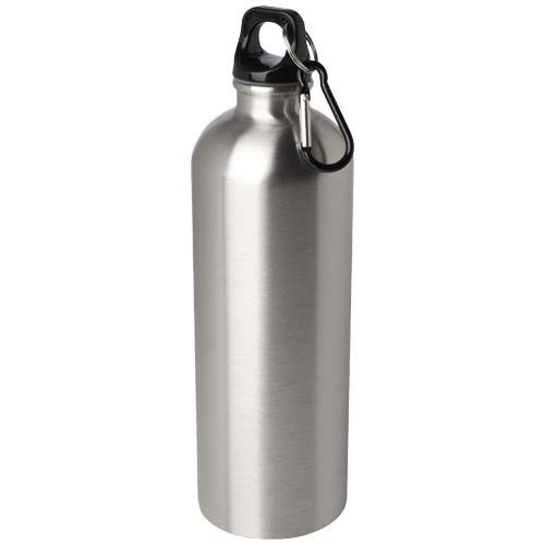PF100861-11Oregon 750 ml RCS-zertifizierte_ einwandige Trinkflasche aus Edelstahl mit Karabinerhaken_ silber