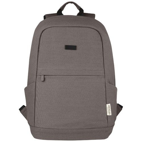 PF120677-3Joey 15_6 Zoll Anti-Diebstahl Laptop Rucksack 18 L aus GRS-recyceltem Canvas_ grau