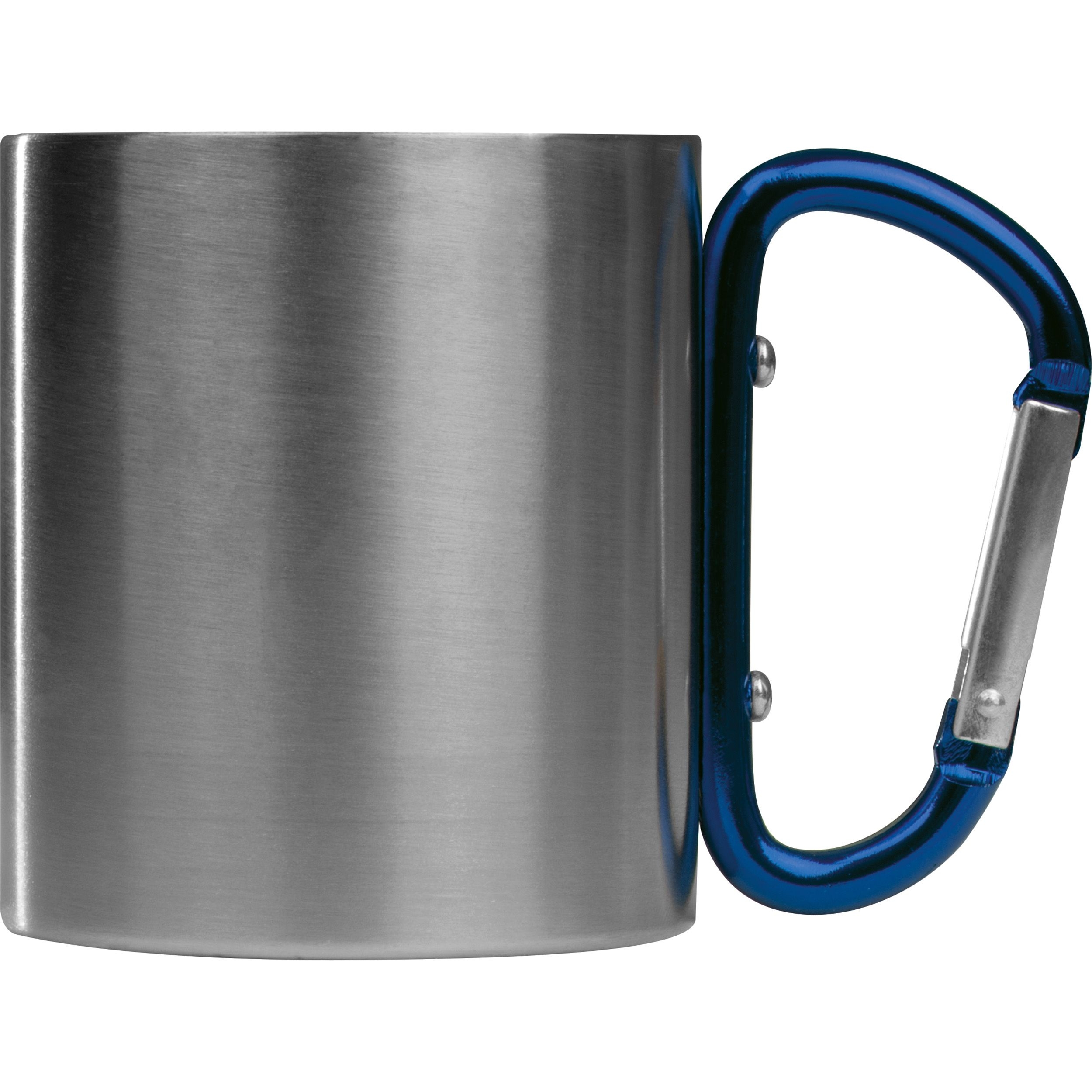 MA81367-04Tasse aus Metall mit Karabinerhaken_ 200ml ANGELICA_ blau