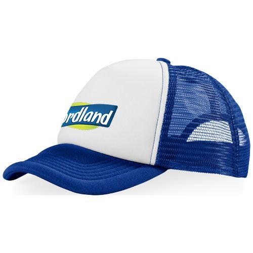 PF111069-3Trucker Kappe mit 5 Segmenten_ royalblau_weiss