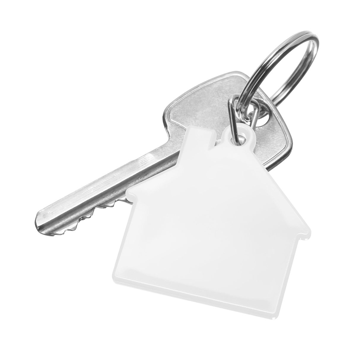 HE7313-0Schluesselanhaenger _Haus_ weiss