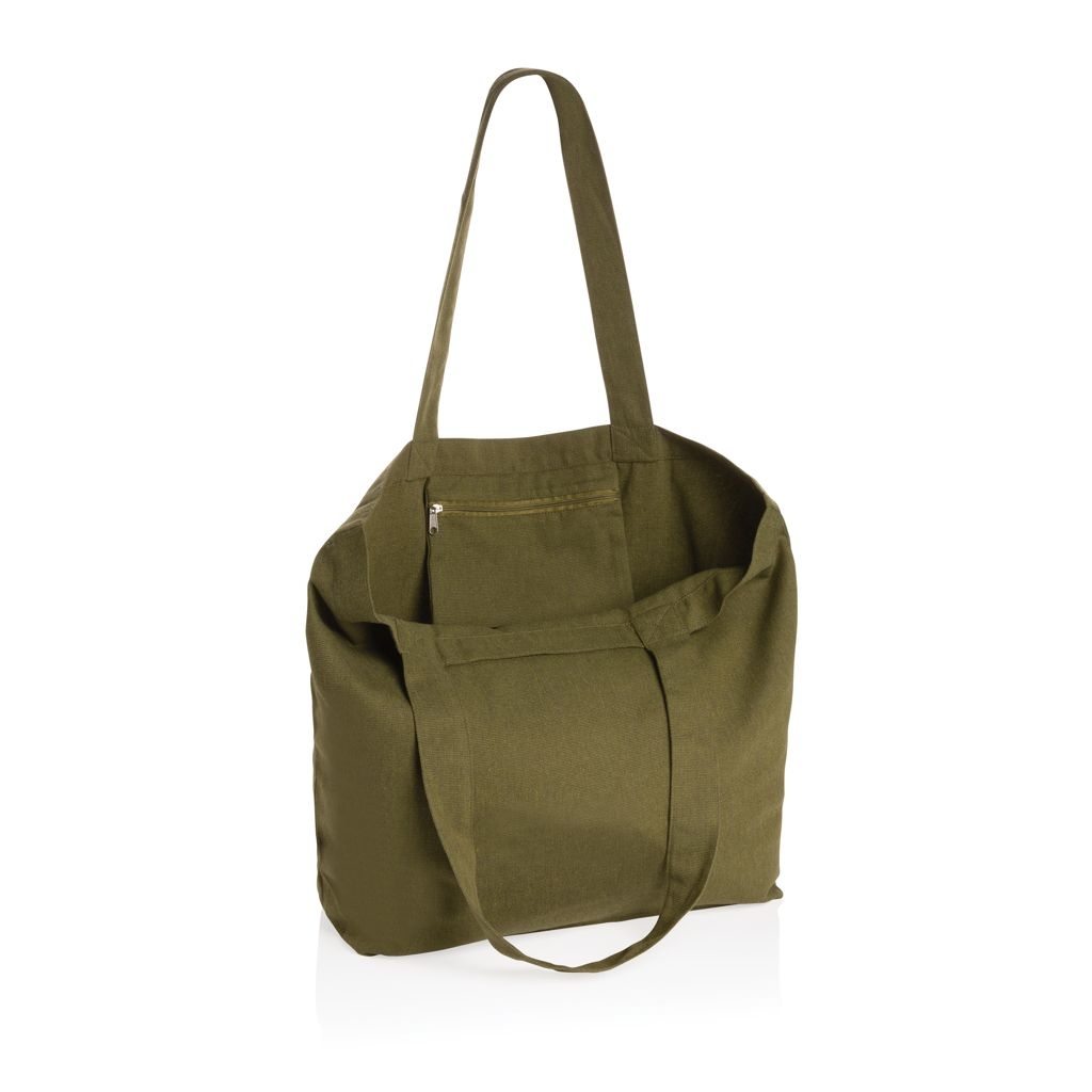 XDP762.96-7Impact Aware™ 240g_m² rcCanvas Shopper _ Tasche_ ungefaerbt_ gruen