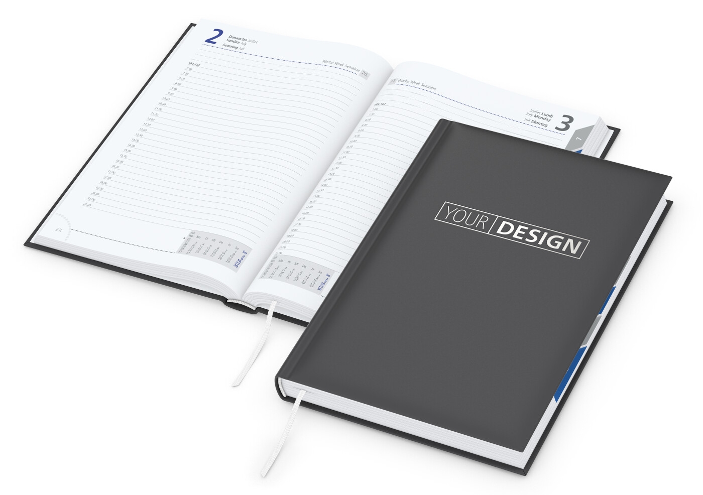 GE0064-ANSTageskalender Manager Monatsregister_ anthrazit_ Silberpraegung