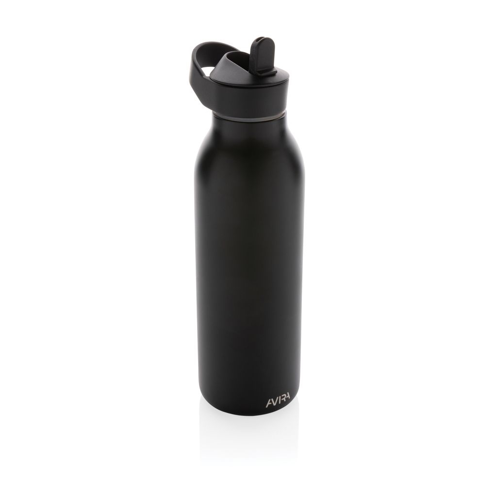 XDP438.08-1Avira Ara RCS Re-Steel Fliptop Wasserflasche 500ml_ schwarz