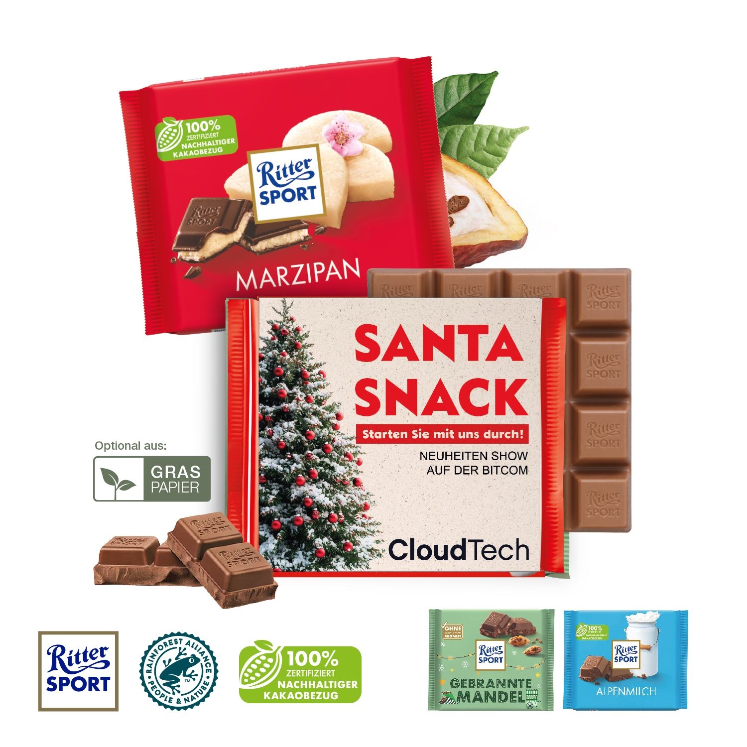 CD95443-01Ritter SPORT mit Werbebanderole_ Ritter SPORT 100g
