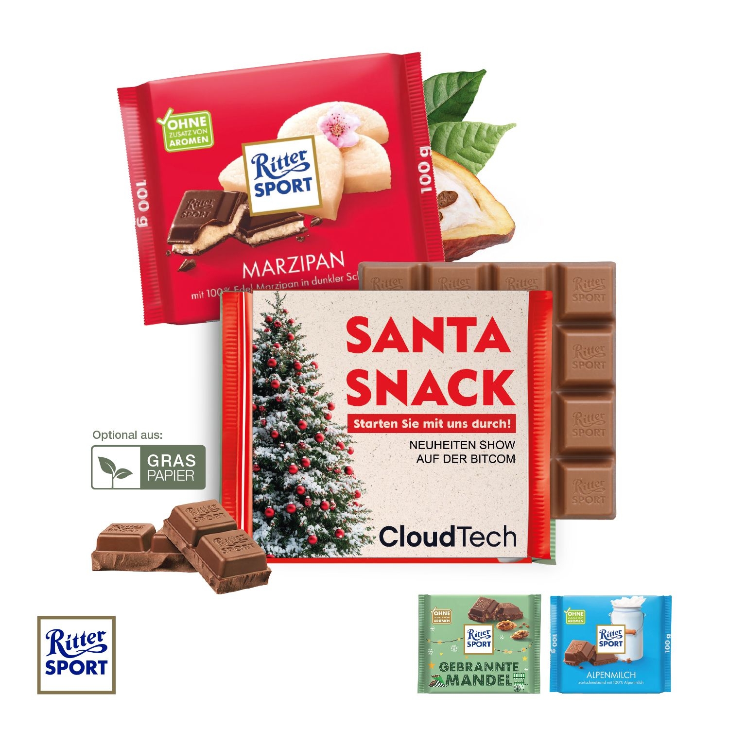 CD95443-01Ritter SPORT mit Werbebanderole_ Ritter SPORT 100g