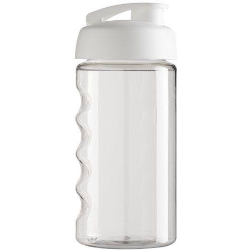 PF210050-2H2O Active® Bop 500 ml Sportflasche mit Klappdeckel_ transparent_weiss