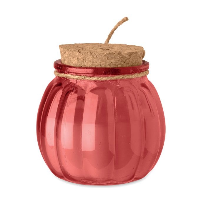 MO3193-05Pumkin Kerze aus Pflanzenwachs_ rot