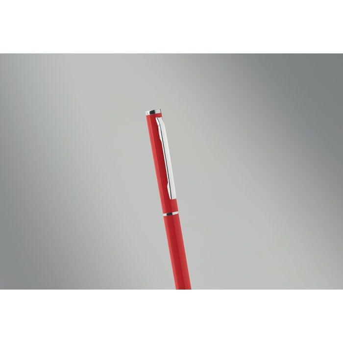 MO3139-05Nimes Drehkugelschreiber recy. Alu_ rot