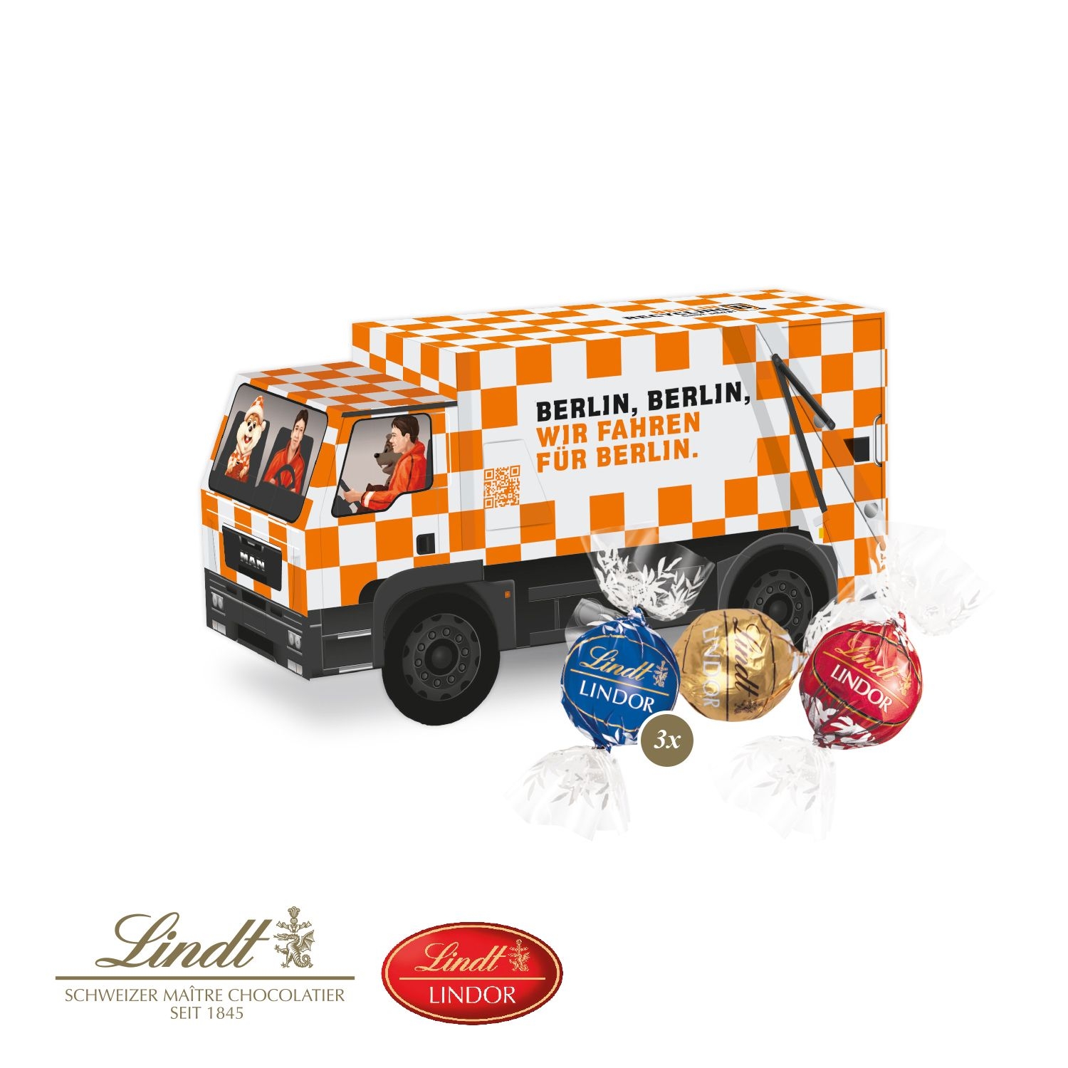 CD95539-013D Praesent _LKW_ mit Lindor Pralinés_ Lindor Pralines