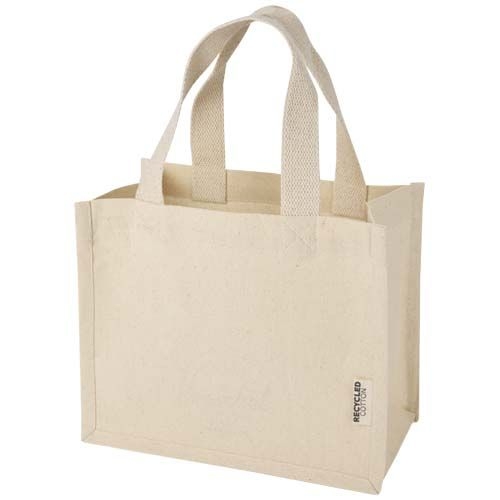 PF120787-1Odessa Mini-Tragetasche mit Bodenfalte aus 220 g_m² GRS Recyclingbaumwolle 9L_ natur