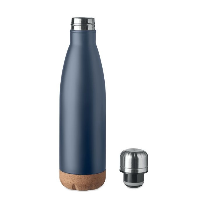 MO6313-85Aspen Cork Doppelwandige Isolierflasche_ marineblau