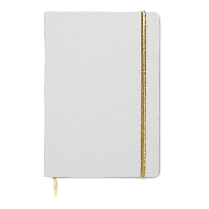 MO2578-98Route White DIN A5 Notizbuch fuer Gravur_ golden