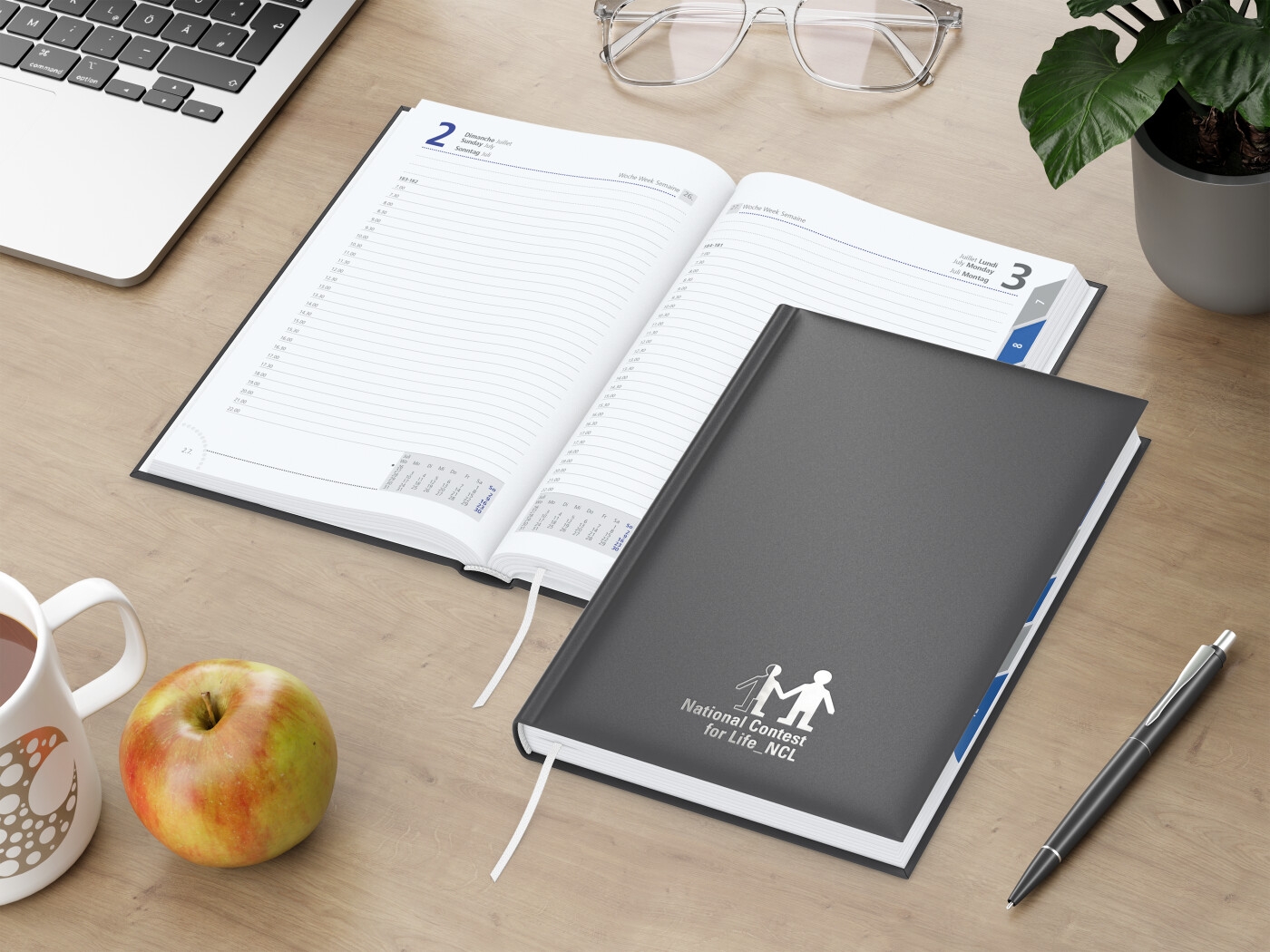 GE0064-ANSTageskalender Manager Monatsregister_ anthrazit_ Silberpraegung