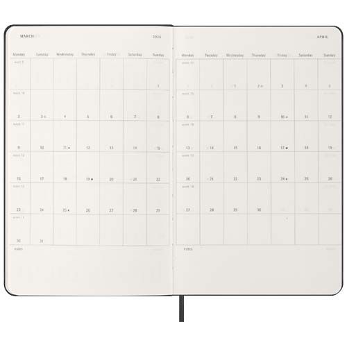PF107941-1Moleskine Hardcover 12 Monate Wochenkalender L horizontal_ schwarz