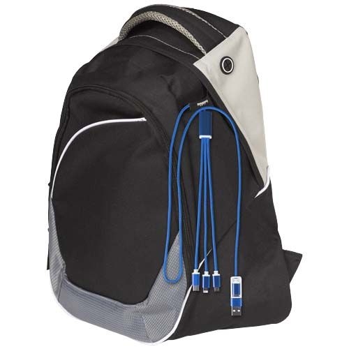 PF124386-2Versatile 5-in-1 Ladekabel aus recyceltem Aluminium_ royalblau