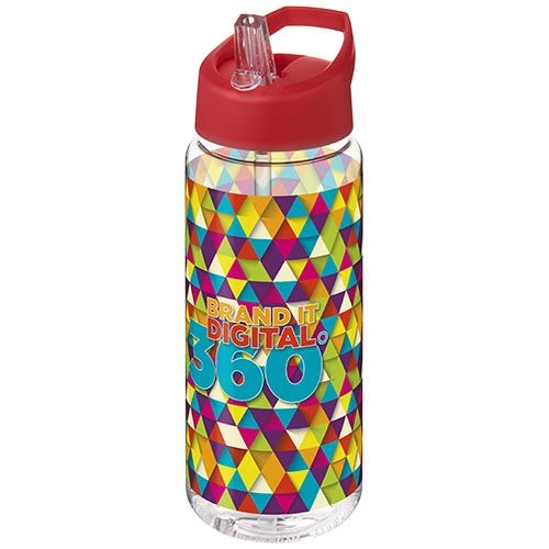 PF210446-11H2O Active® Octave Tritan™ 600 ml Sportflasche mit Ausgussdeckel_ transparent klar_rot