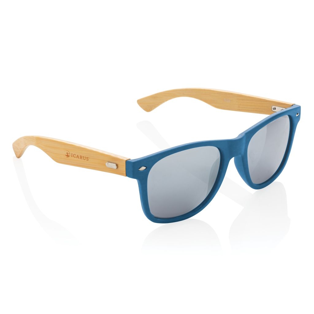 XDP453.97-5Sonnenbrille aus Bambus und RCS recyceltem Kunststoff_ blau