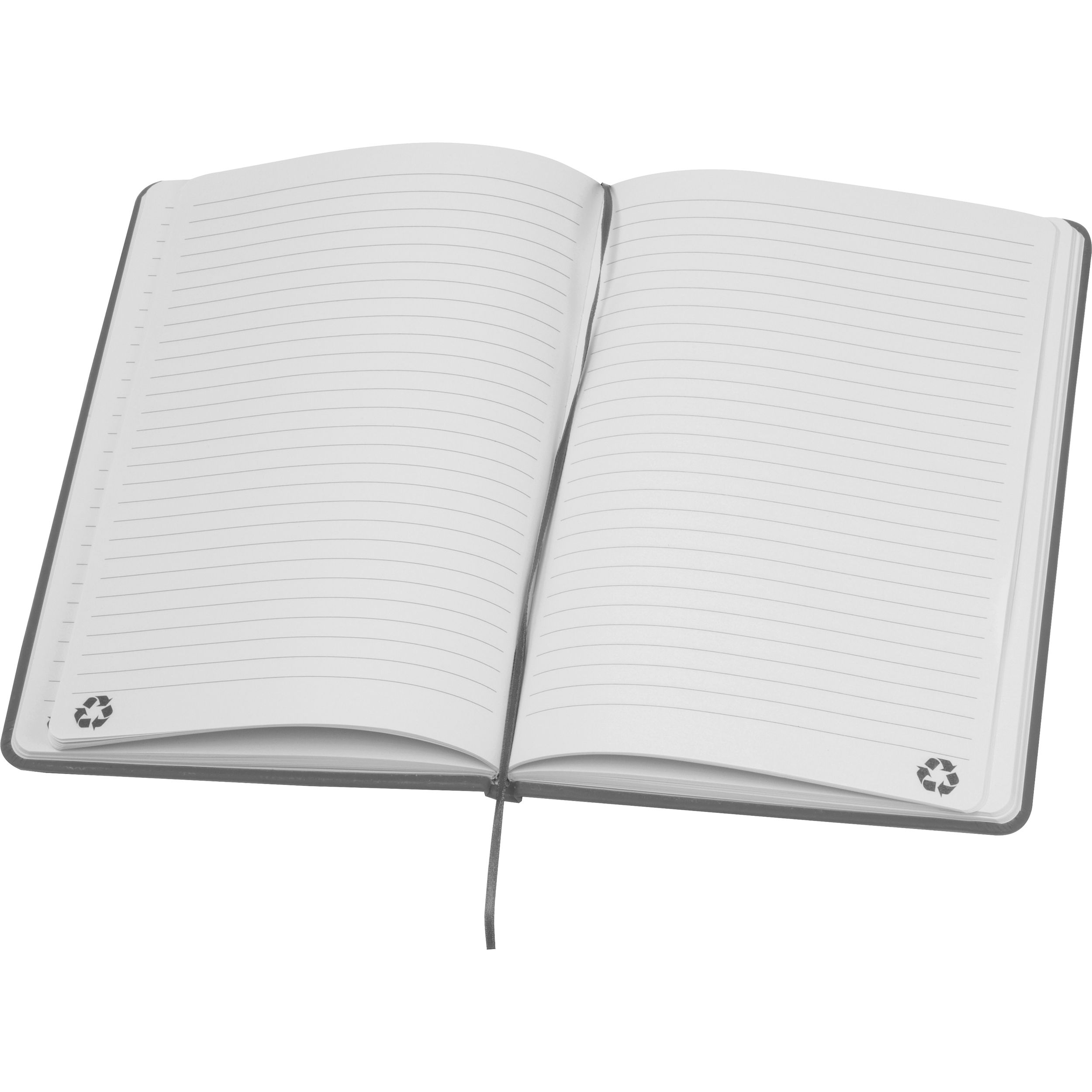 MA25261-07A5 Notizbuch aus recyceltem Papier DOMINIK_ silbergrau