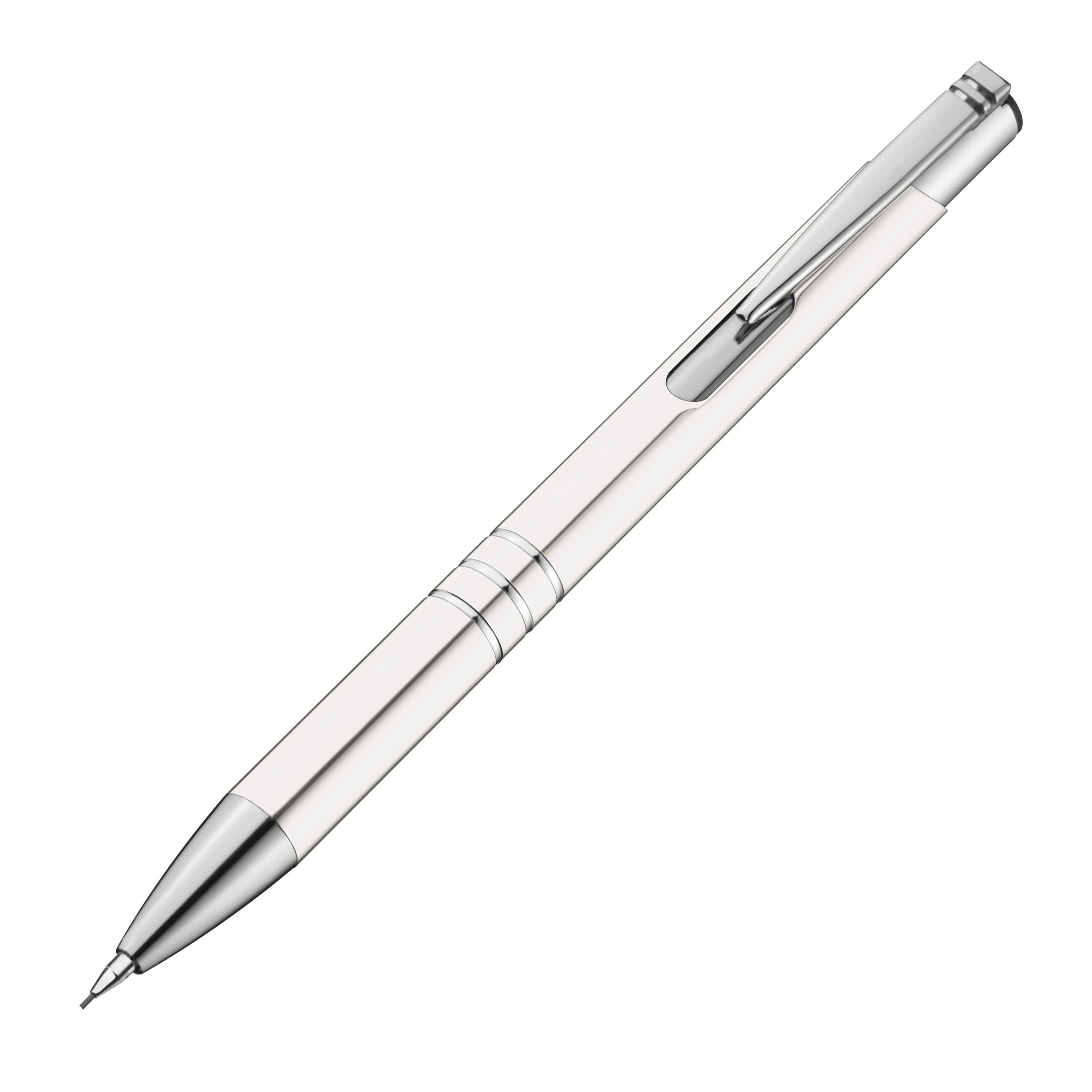 MA13330-06Schreibset mit Kugelschreiber und Druckbleistift aus Metall KELLY_ weiss