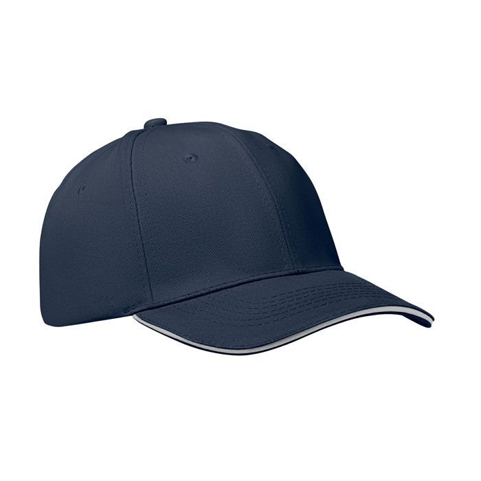 MO1464-54Buffalo 6-Panel-Baseball-Cap_ weiss_dunkelblau
