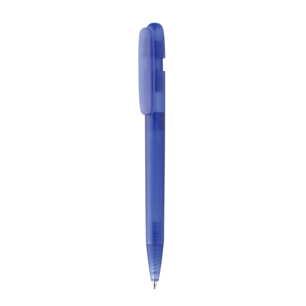 XDP611.26-05Devin transparenter Stift aus GRS zertifiziertem rABS_ blau