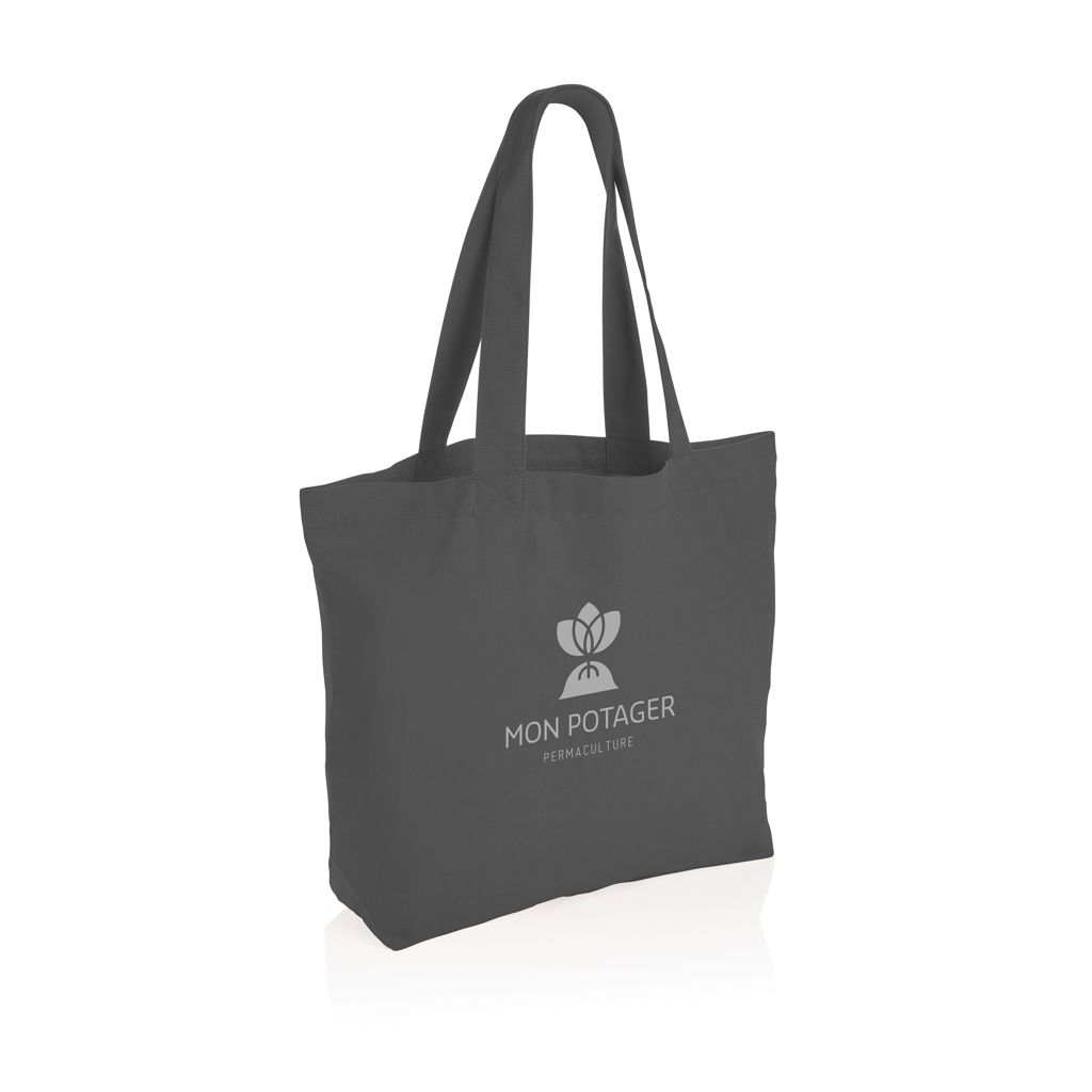 XDP762.96-8Impact Aware™ 240g_m² rcCanvas Shopper _ Tasche_ ungefaerbt_ anthrazit