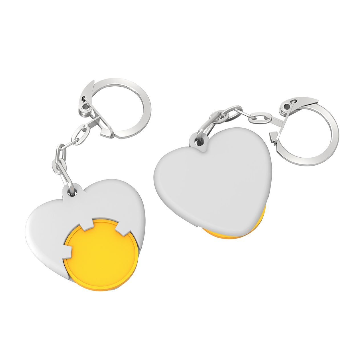 HE8652K-4-0Chiphalter mit 1€-Chip _Herz_ gelb_ weiss