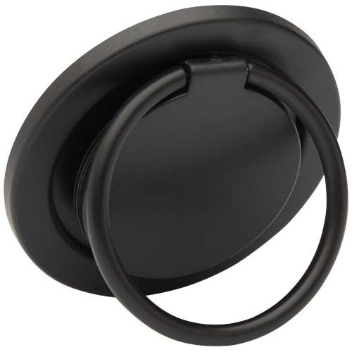 PF124462-2Albali Magnetische Smartphonehalterung  aus recyceltem Kunststoff mit Ringstaender_ schwarz