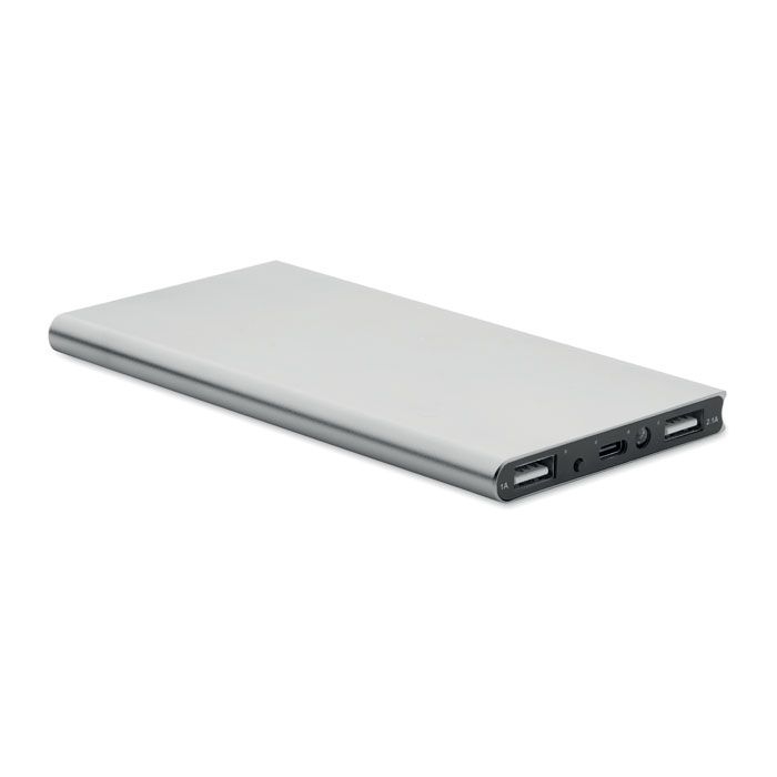MO2340-16Powerflat8C 8000 mAh Powerbank_ mattsilber