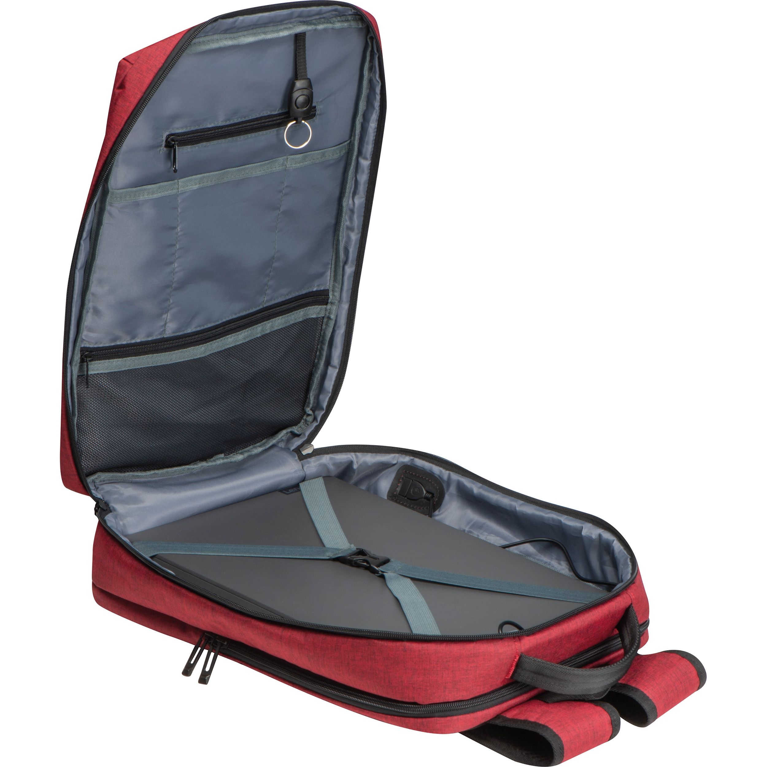 MA63665-02Wasserabweisender Rucksack aus Nylon EDITH_ burgund