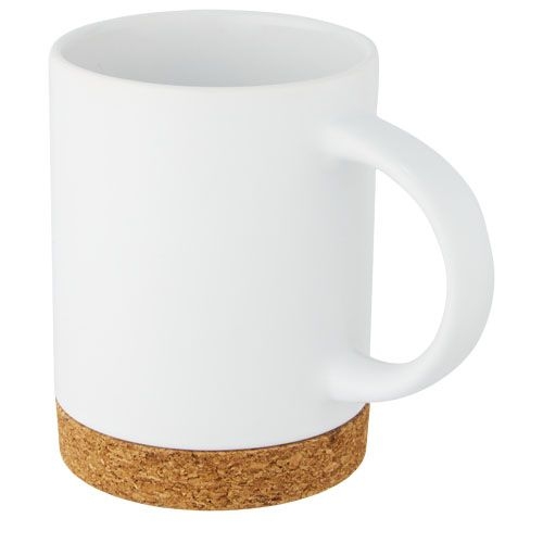 PF100901-1Neiva 425 ml Keramiktasse mit Korkboden_ weiss