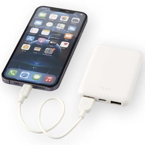PF124383-1Asama 5000 mAh Typ-C Powerbank aus recyceltem Kunststoff_ weiss
