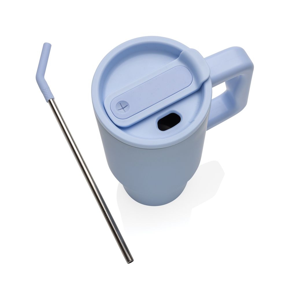 XDP437.30-05Embrace Deluxe Becher aus RCS recyceltem Edelstahl 900ml_ hellblau