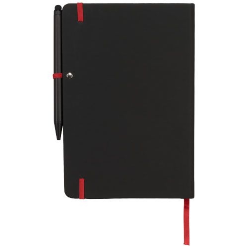 PF210210-5Noir Edge A5 Notizbuch mit farbigem Rand_ schwarz_rot