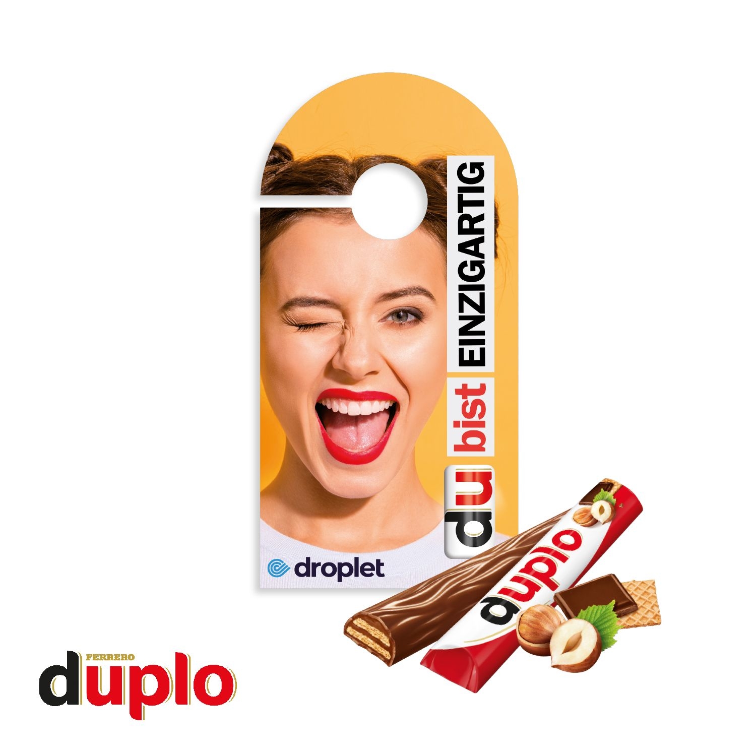 CD91663-01duplo Werbekarte _Tueranhaenger_ duplo Riegel