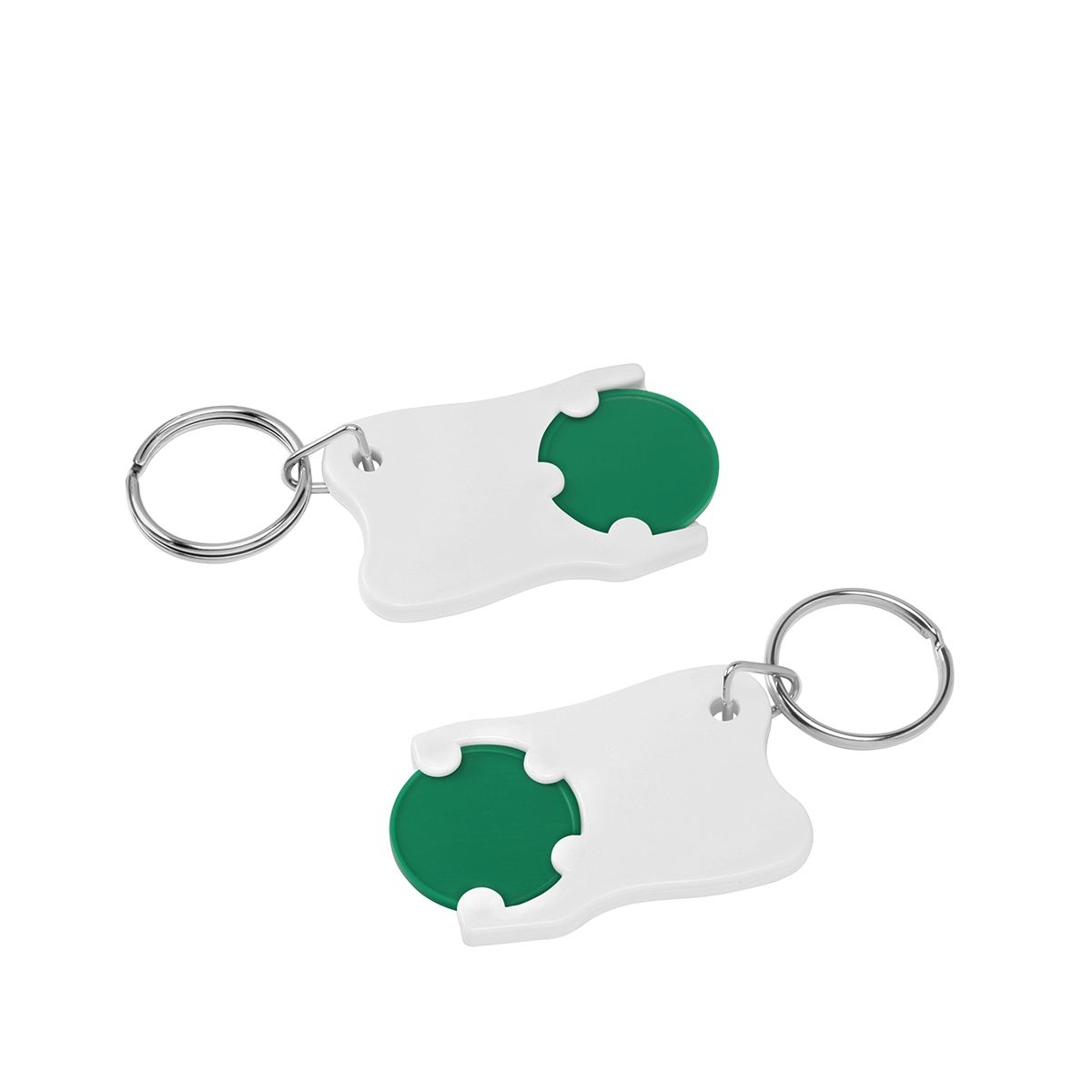 HE8287R-2-0Chiphalter mit 1€-Chip _Zahn_ gruen_ weiss