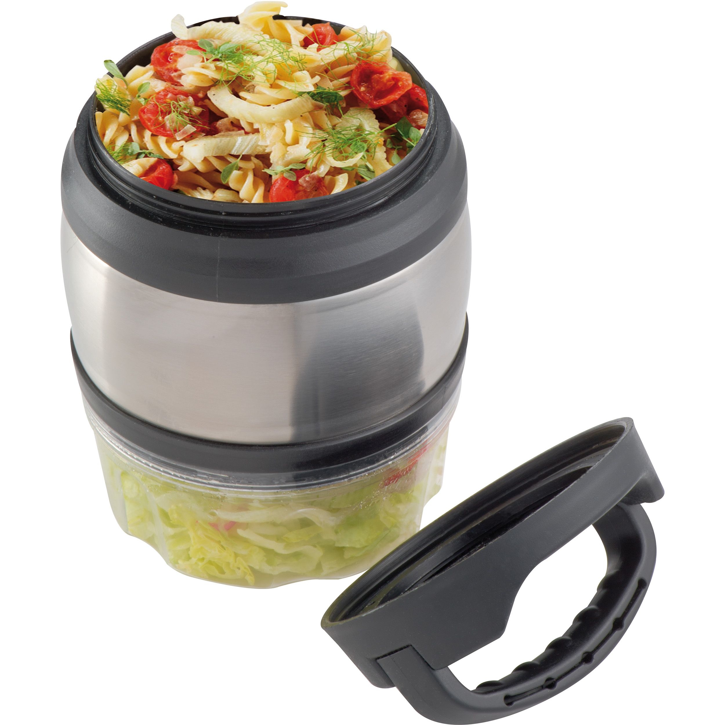 MA88489-07Lunch Box mit Tragehenkel_ 600ml GIOIA_ silbergrau