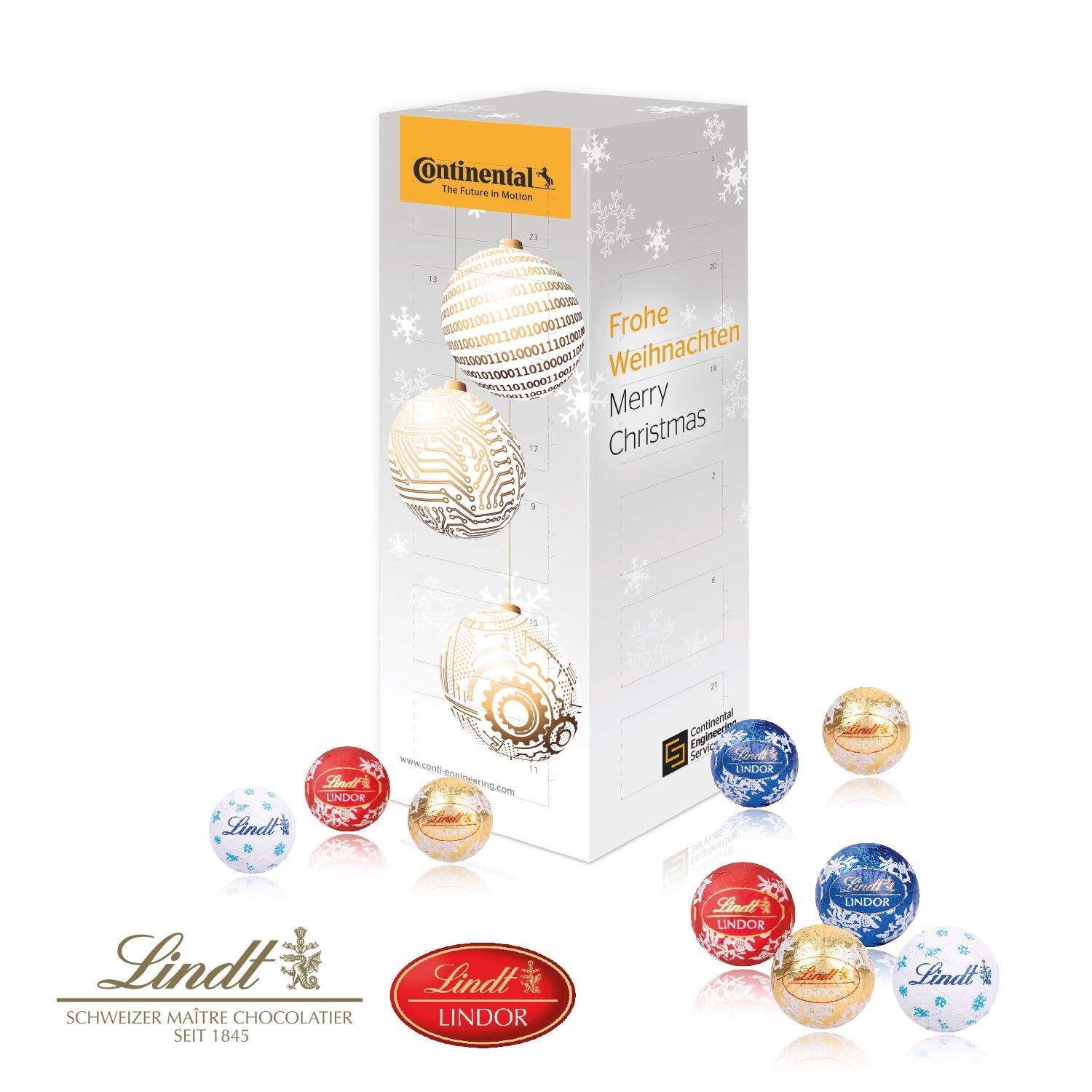 CD95358-01Adventskalender _Turm_ mit Lindt Schokolade_ Motiv-Vorlage